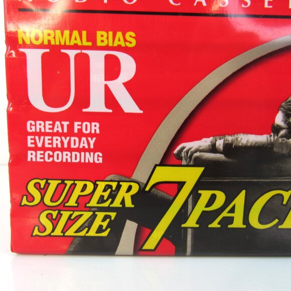Maxell Audio Cassette Normal Bias UR90 7 Pack Super Size IEC Type 1 New - Picture 2 of 6